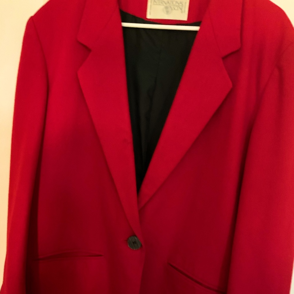 Red Wool Blazer